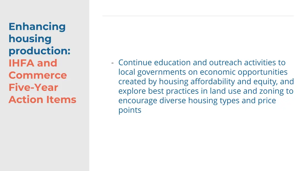 enhancing housing production ihfa and commerce