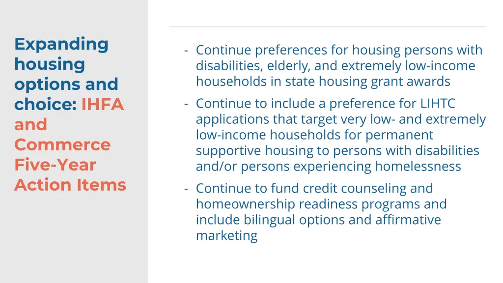 expanding housing options and choice ihfa