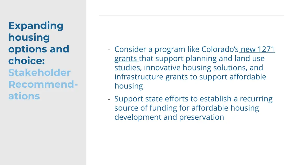 expanding housing options and choice stakeholder