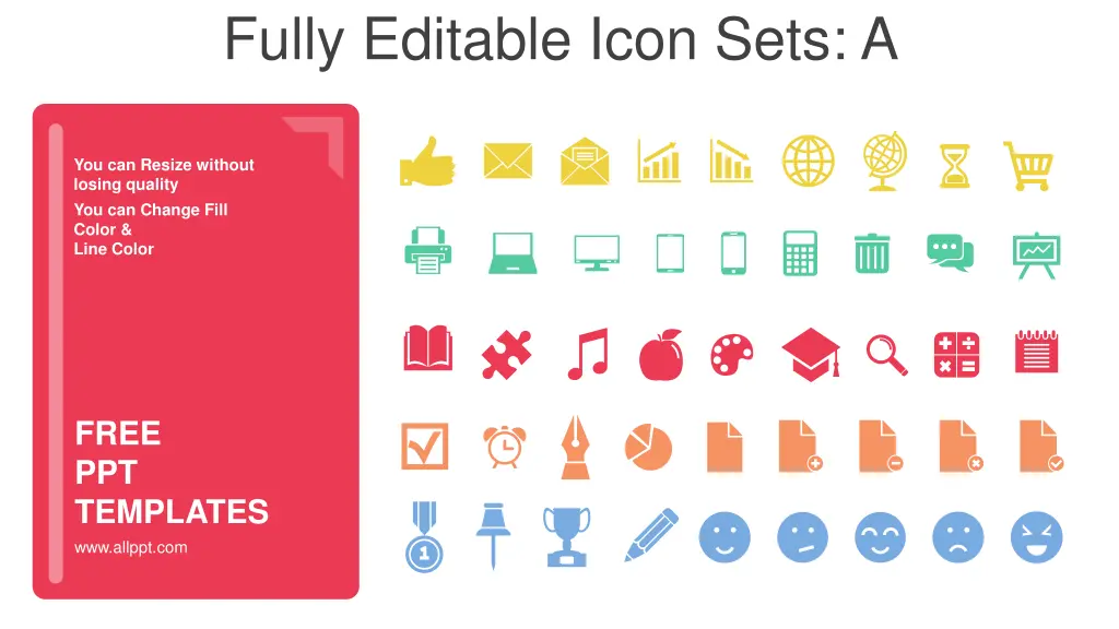 fully editable icon sets a