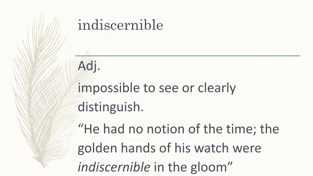 indiscernible