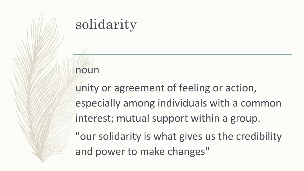 solidarity