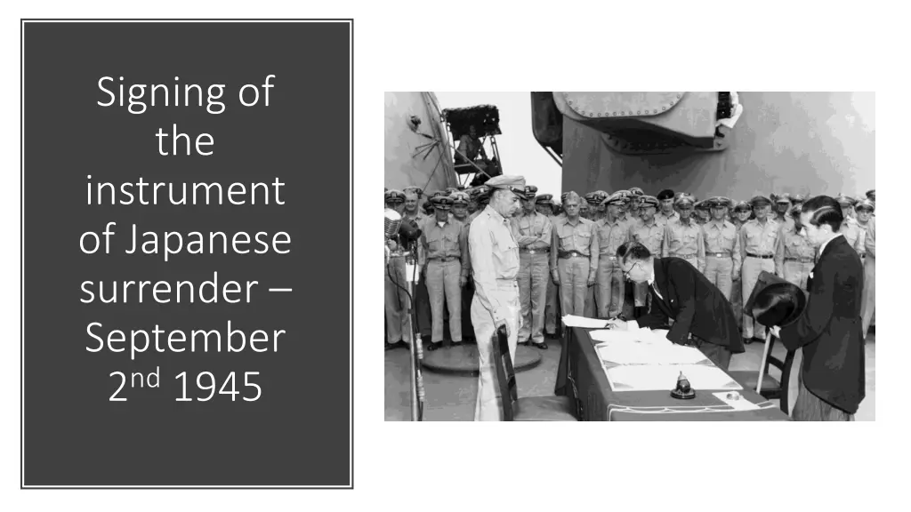 signing of the instrument of japanese surrender