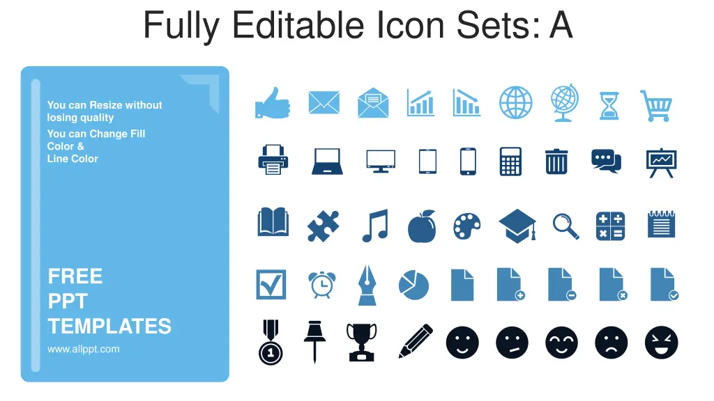 fully editable icon sets a