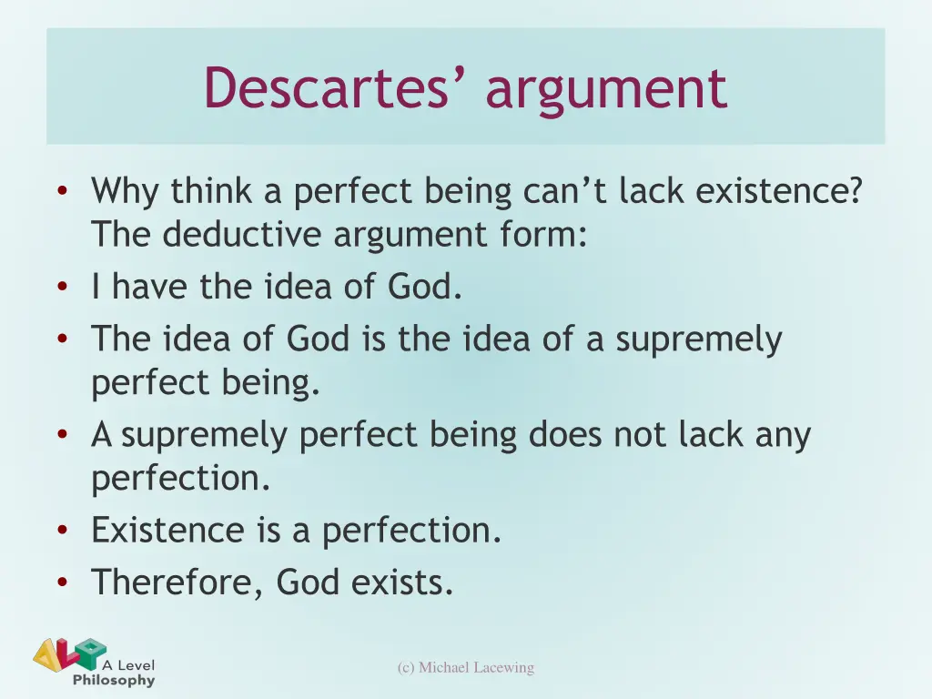 descartes argument 1