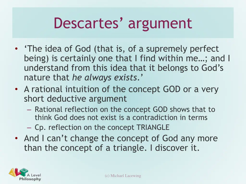 descartes argument