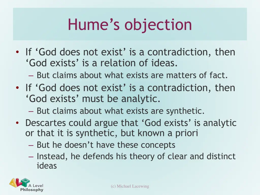 hume s objection 1