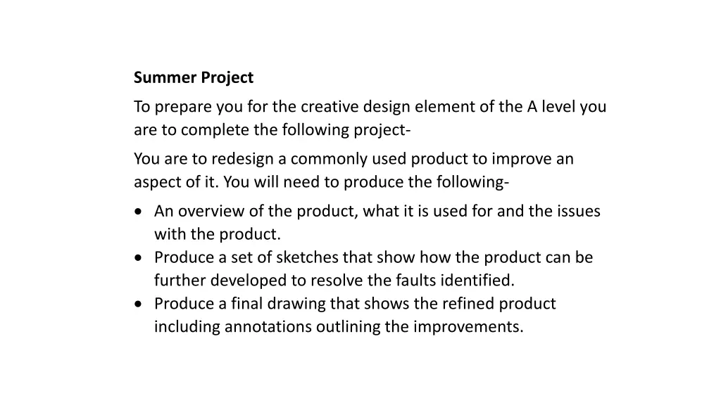 summer project