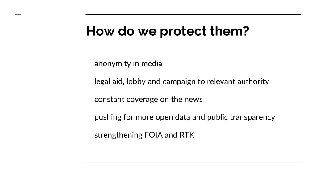 how do we protect them