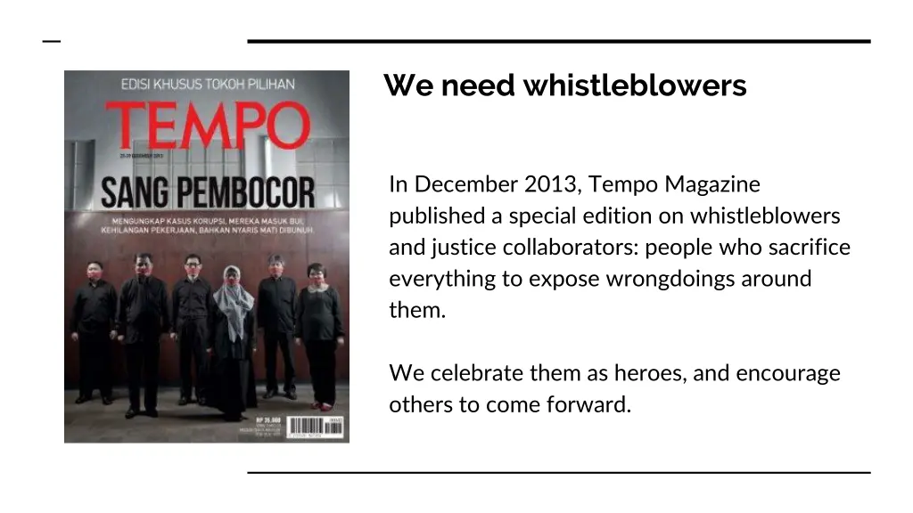 we need whistleblowers