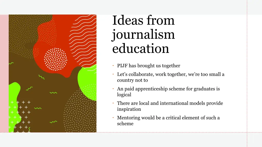 ideas from journalism education