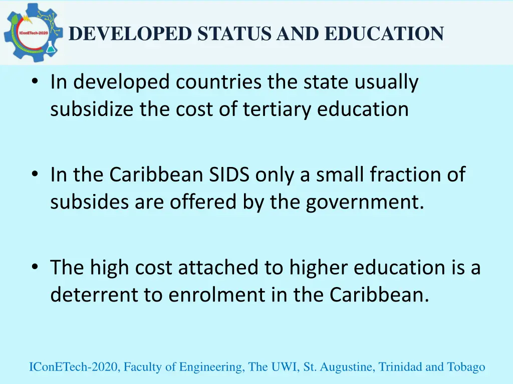 developed status and education 1