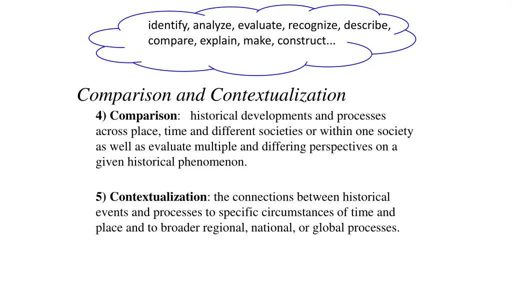 identify analyze evaluate recognize describe 1