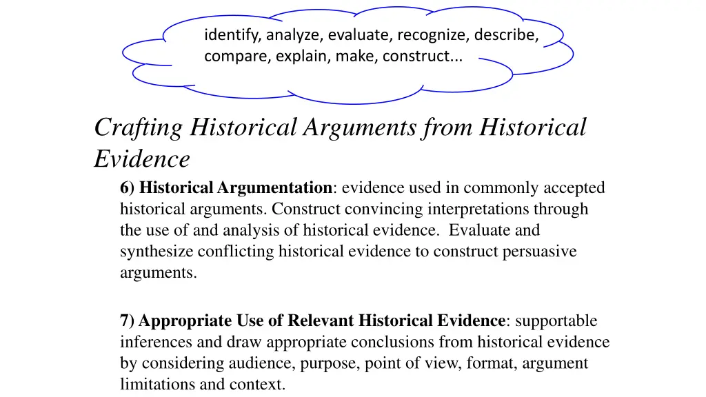 identify analyze evaluate recognize describe 2