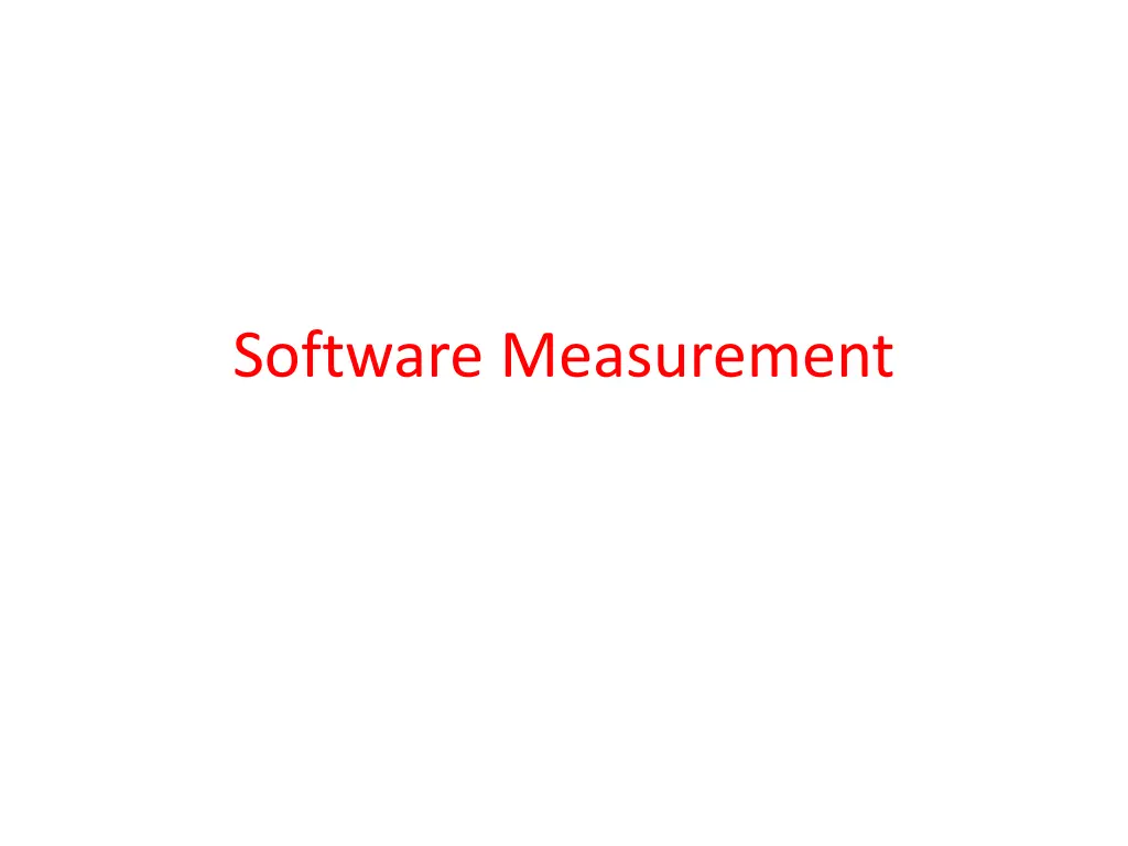 software measurement