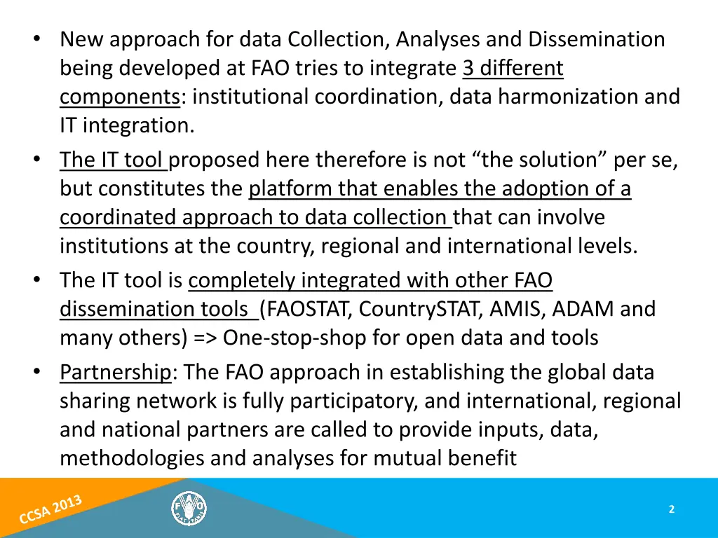 new approach for data collection analyses