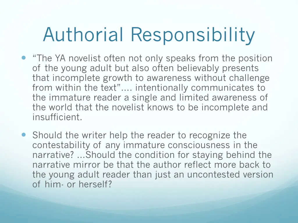 authorial responsibility