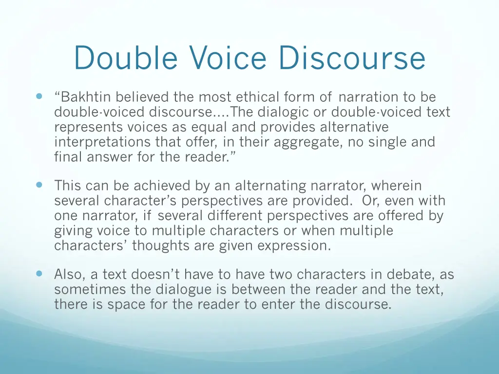 double voice discourse
