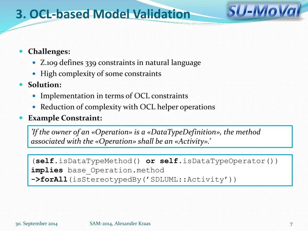 3 ocl based model validation