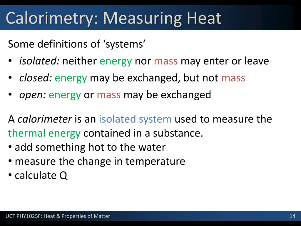 calorimetry measuring heat