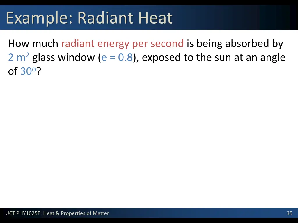 example radiant heat