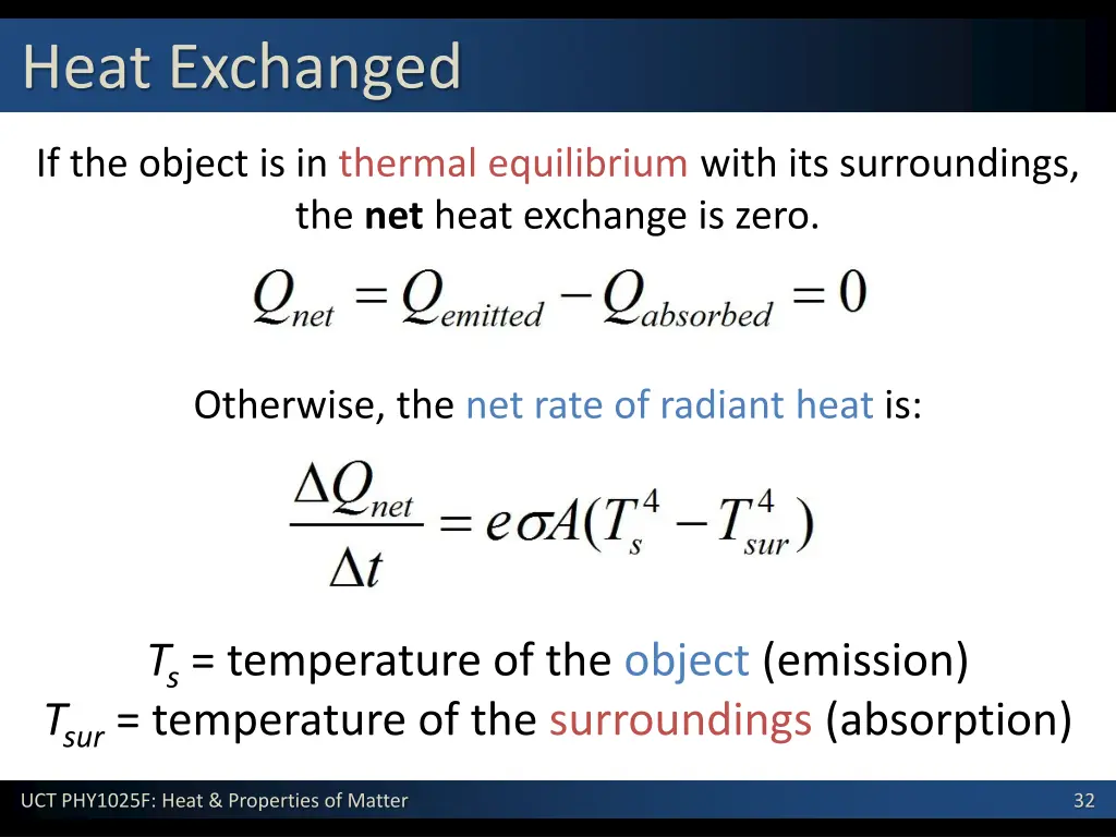 heat exchanged