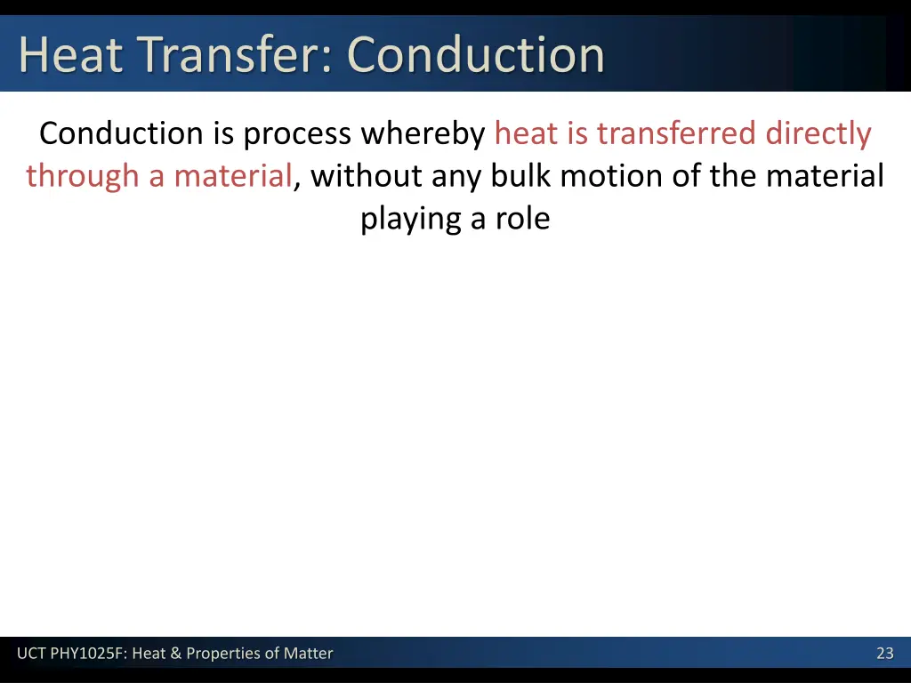 heat transfer conduction