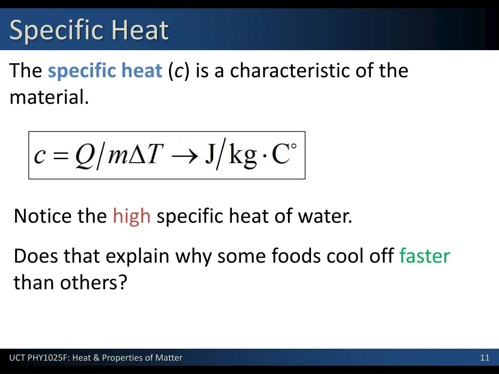 specific heat 1