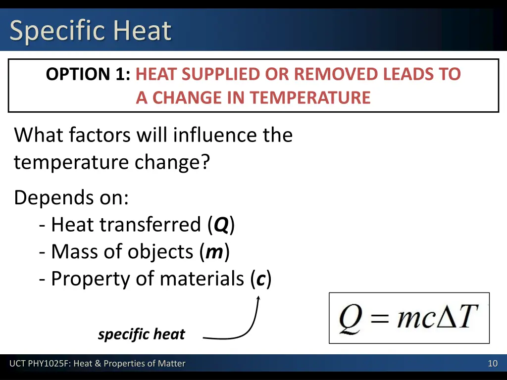 specific heat