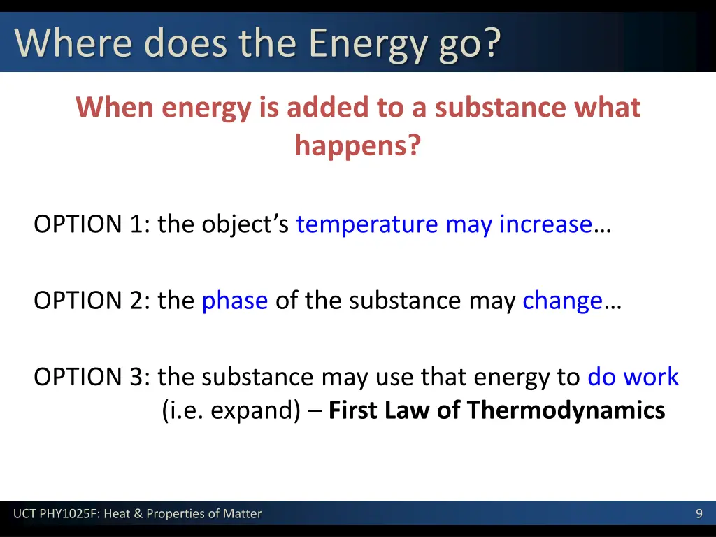 where does the energy go
