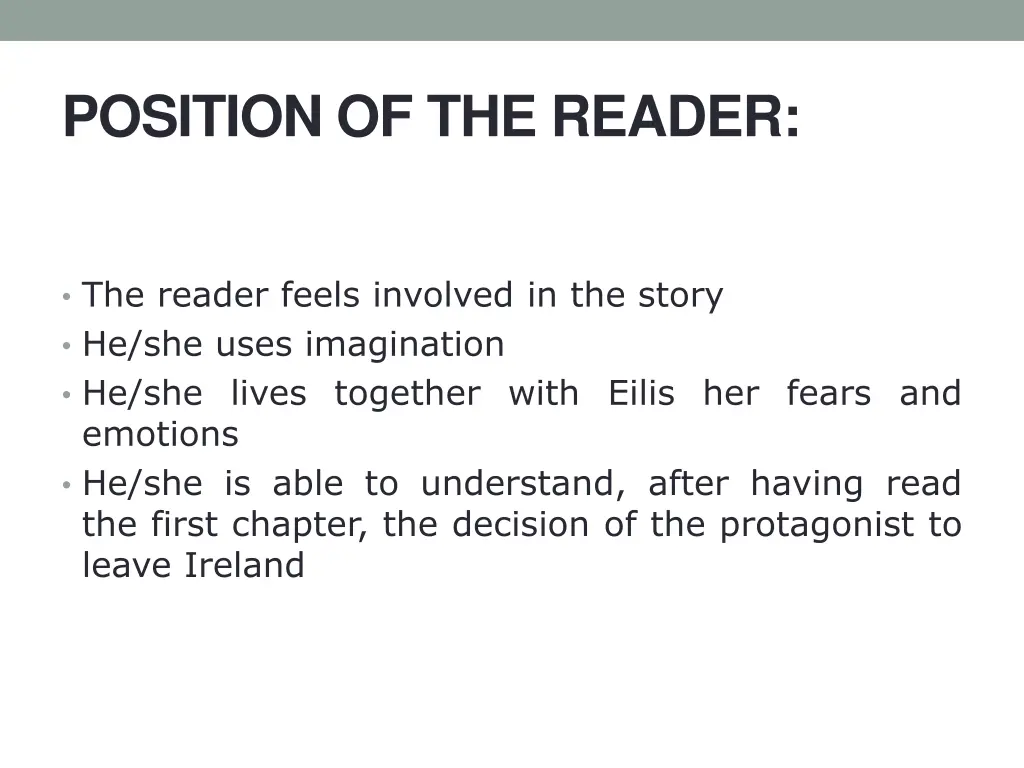 position of the reader