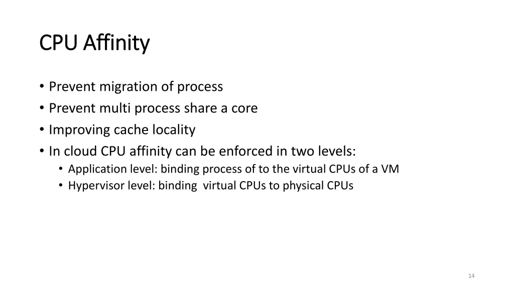 cpu affinity cpu affinity
