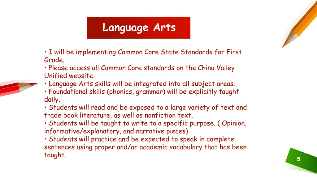 language arts