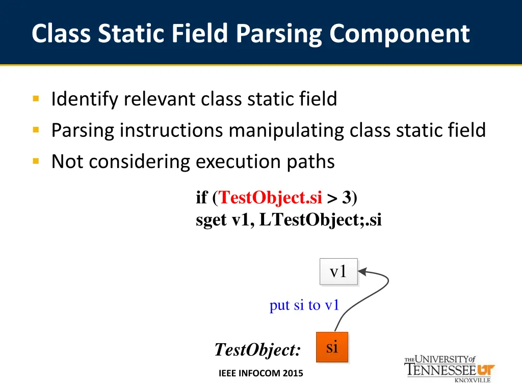 class static field parsing component