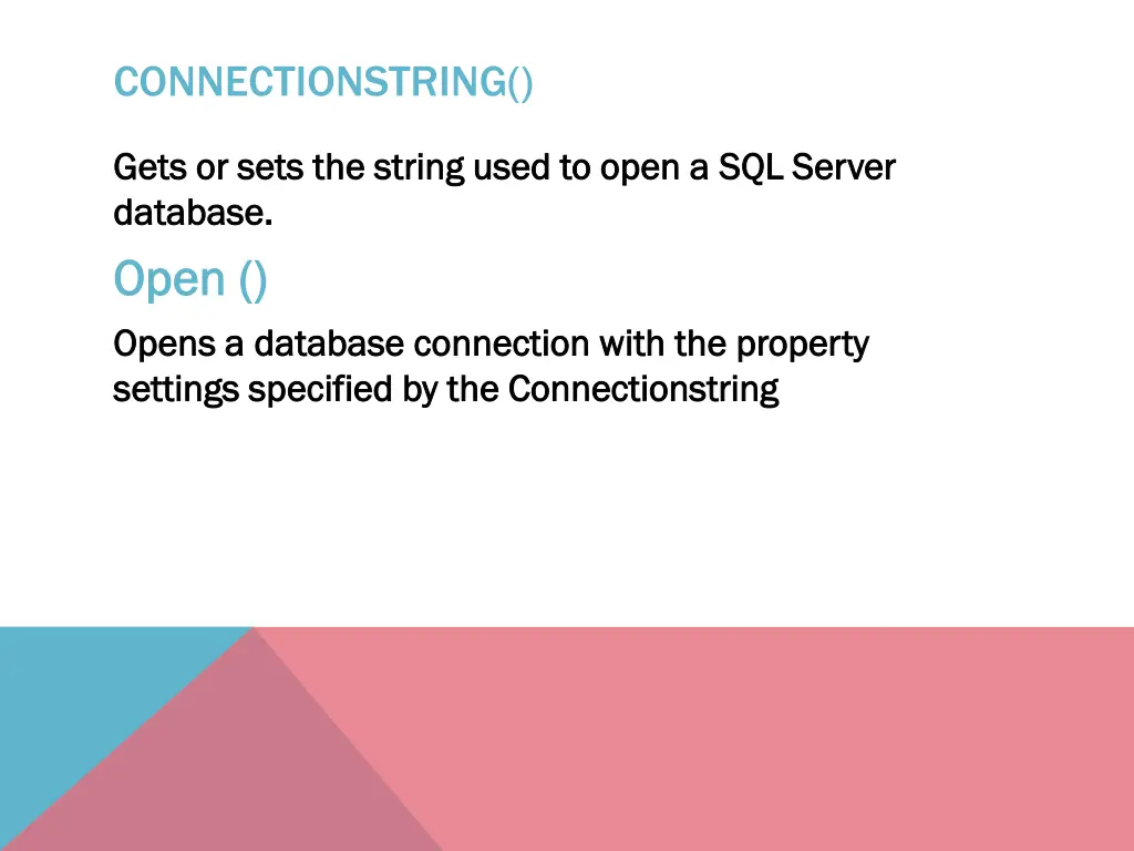 connectionstring