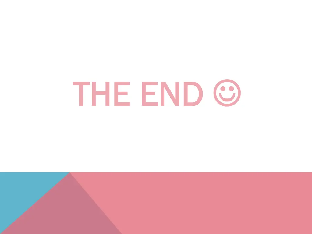 the end the end