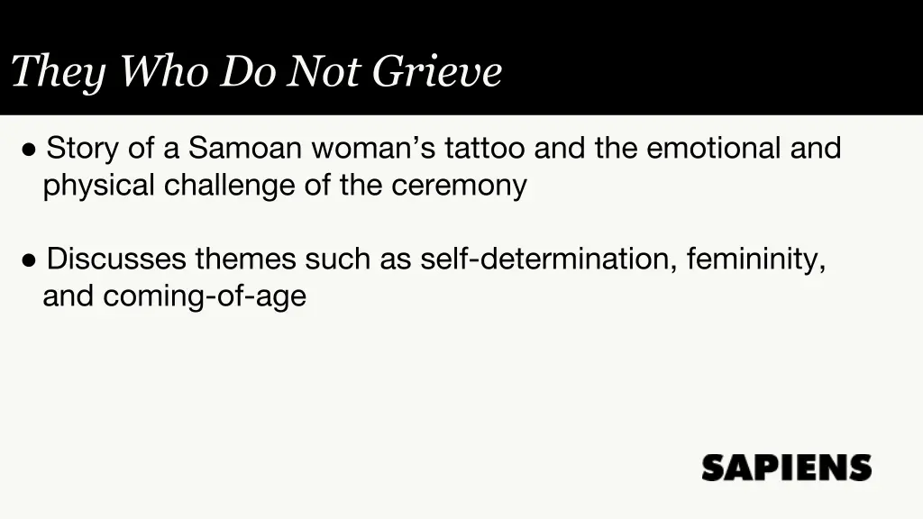they who do not grieve