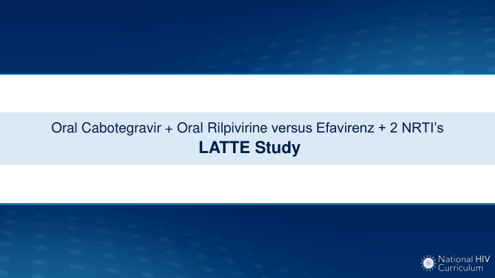 oral cabotegravir oral rilpivirine versus