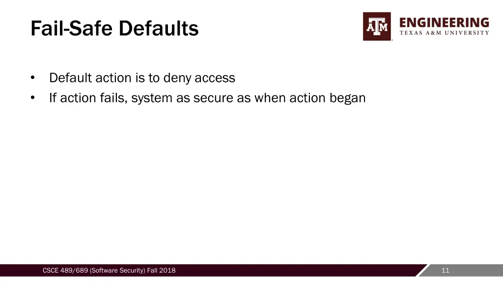fail safe defaults