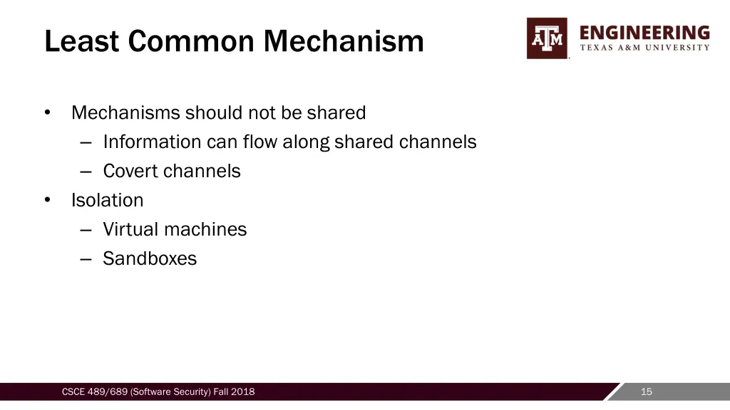least common mechanism