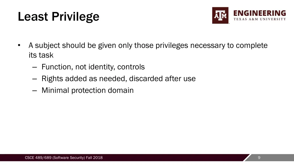least privilege