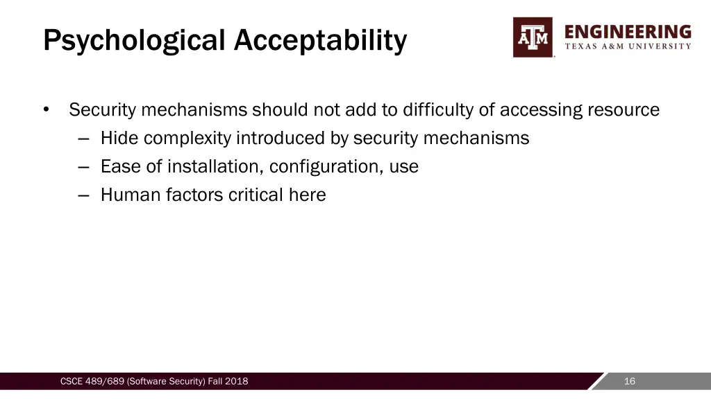 psychological acceptability