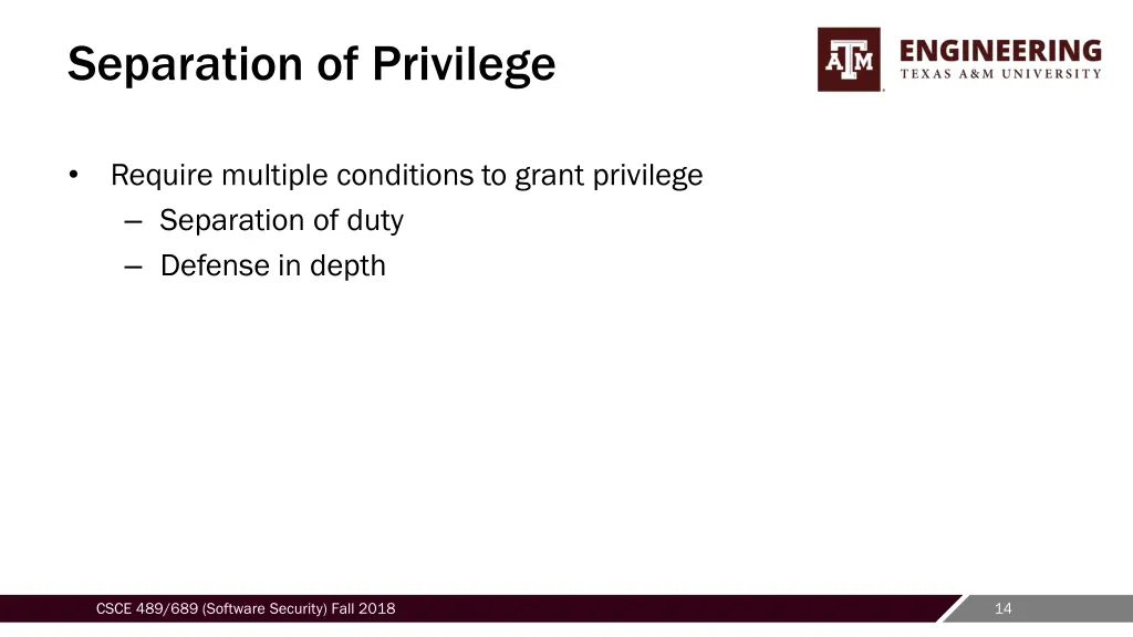 separation of privilege
