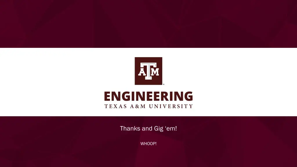 thanks and gig em