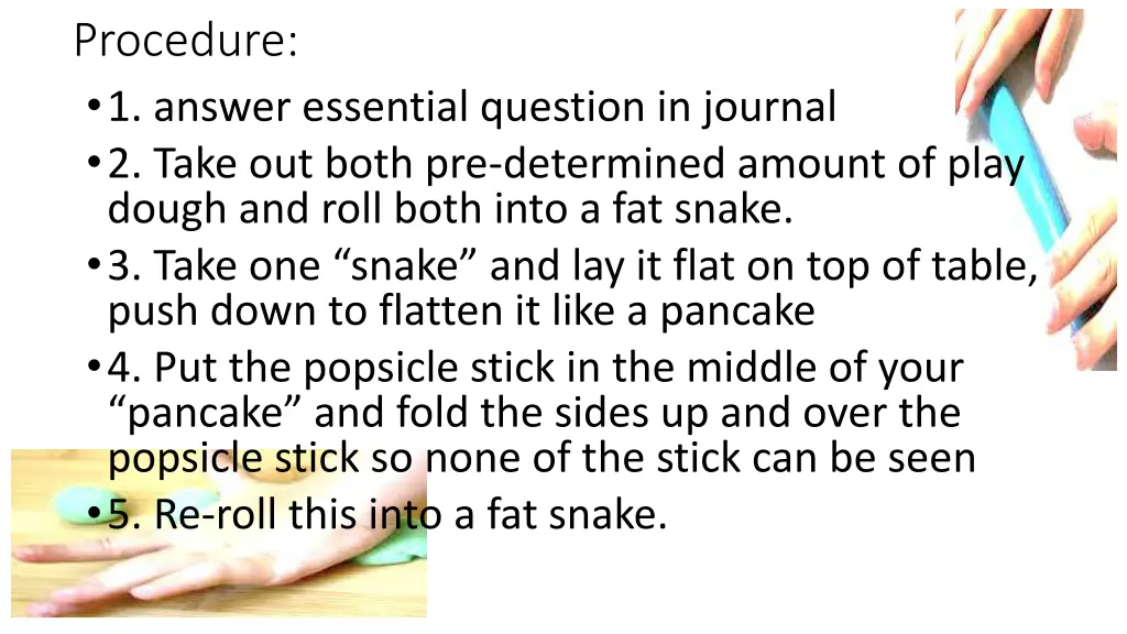 procedure 1 answer essential question in journal