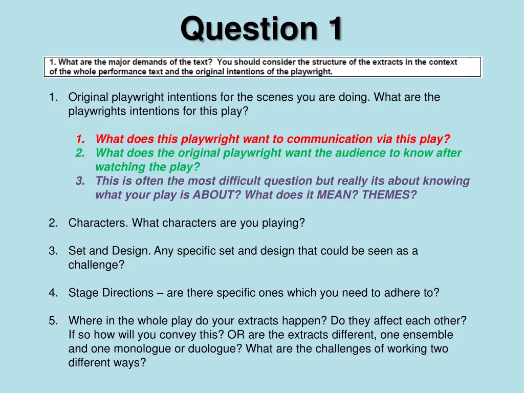 question 1
