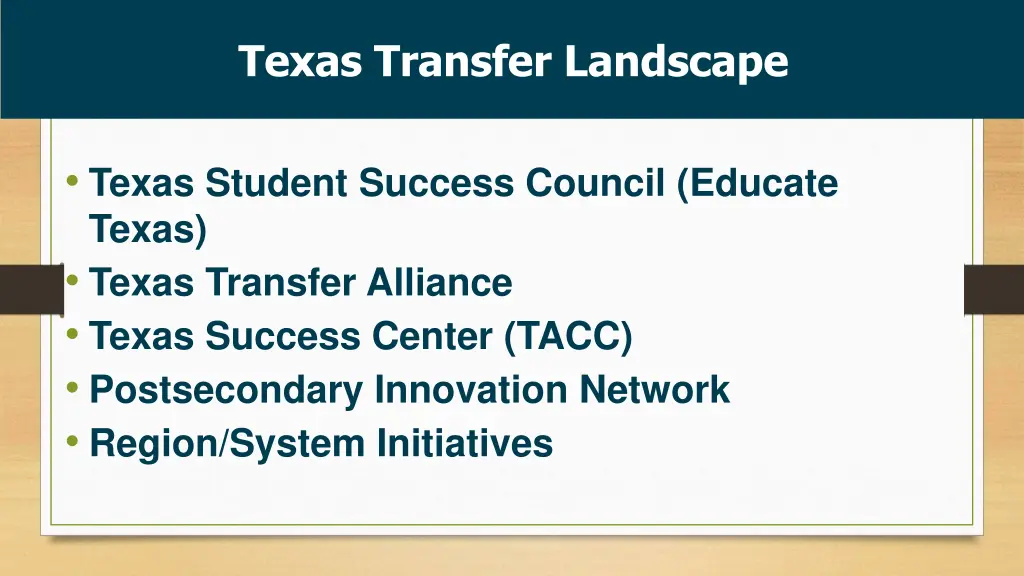 texas transfer landscape