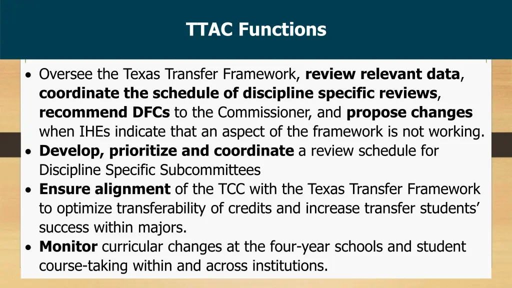 ttac functions