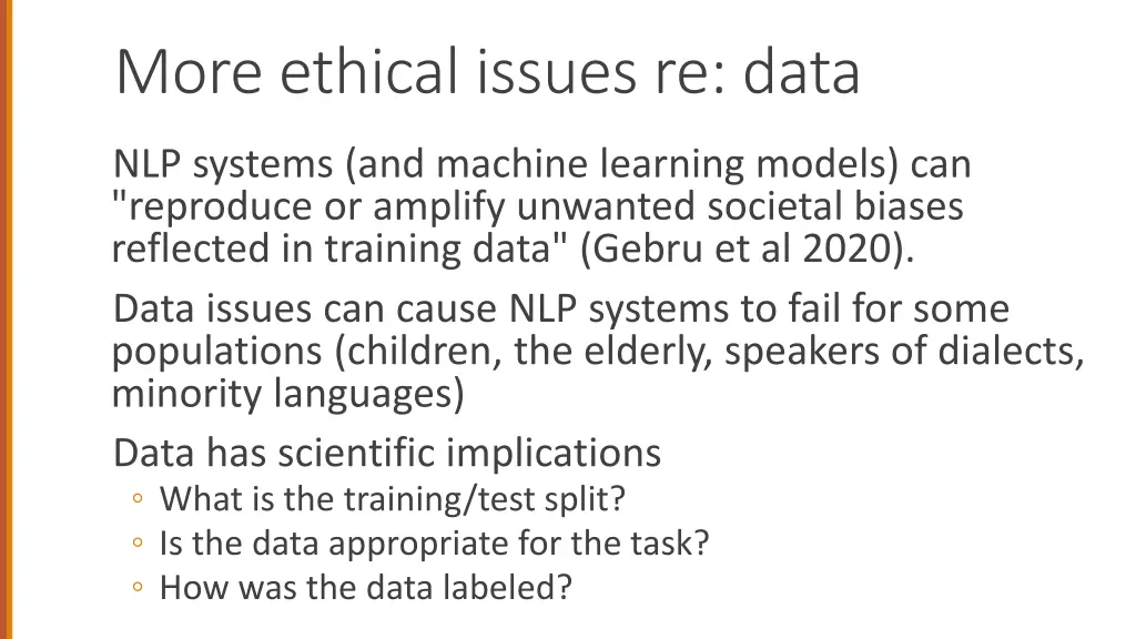 more ethical issues re data