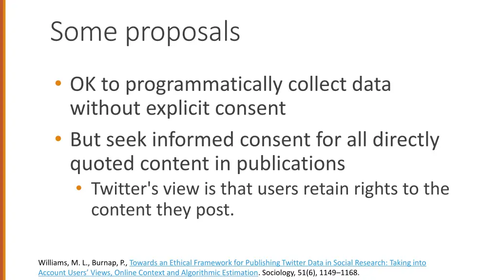 some proposals